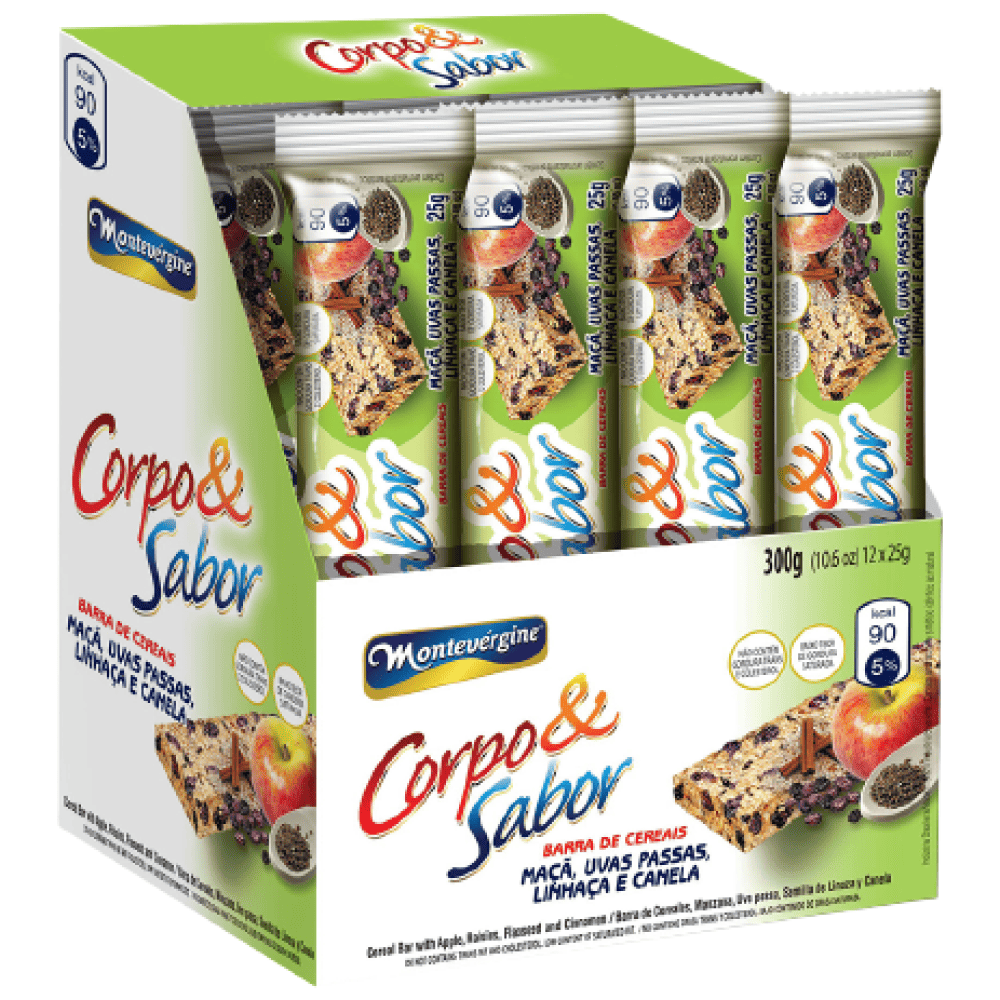 BARRA CEREAIS MONTEVIRG 25G MACA